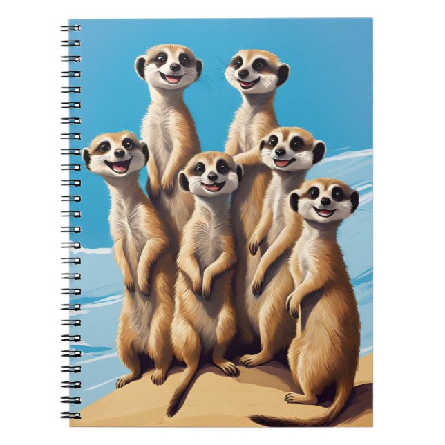 Meerkat Family Notebook – Playful Wildlife-Inspire (Front)