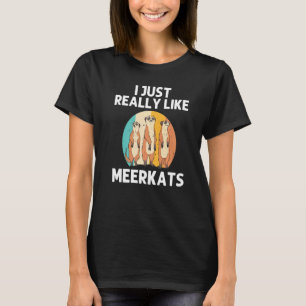 Meerkat For Men Women Retro Wildlife Zoo Animal T-Shirt