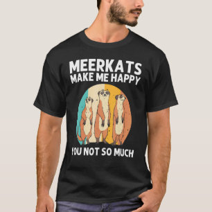 Meerkat For Men Women Retro Wildlife Zoo Animal T-Shirt