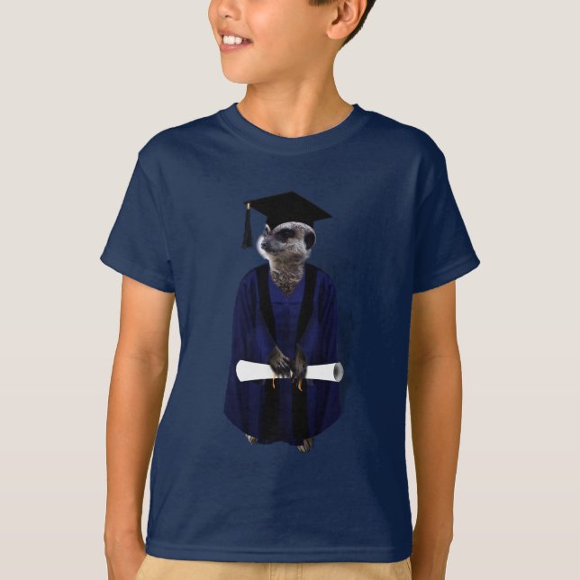 Meerkat Graduate (with Blue Gown w/Black Sash) (Front)