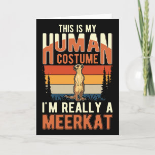 Meerkat Human Costume Halloween Meerkat  Card