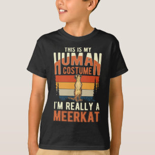 Meerkat Human Costume Halloween Meerkat T-Shirt