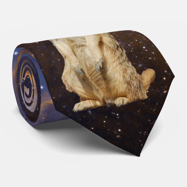 Meerkat in Space Tie (Rolled)