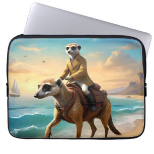 Meerkat Jockey On A Meerkat Horse, Laptop Sleeve