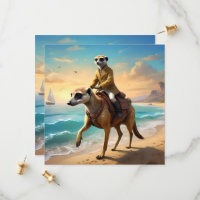 Meerkat Jockey On A Meerkat Horse,