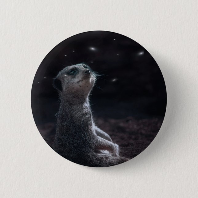 Meerkat magic 6 cm round badge (Front)
