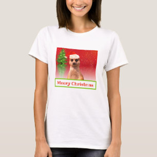 Meerkat Meery Christmas Funny Christmas T-shirt