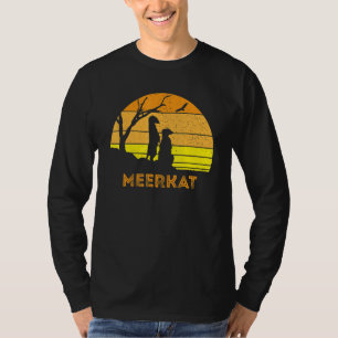 Meerkat Mongoose Kalahari Desert Sunset Safari Afr T-Shirt