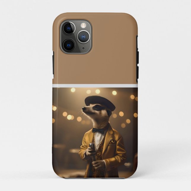 "Meerkat Moonlight: A Crooner’s Serenade"  Case-Mate iPhone Case (Back)