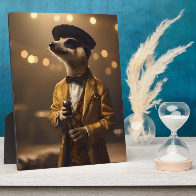 "Meerkat Moonlight: A Crooner’s Serenade" Plaque (Side)