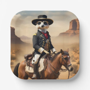 Meerkat On A Horse: Could Be The Lone Stranger Paper Plate