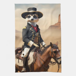 Meerkat On A Horse: Could Be The Lone Stranger Tea Towel