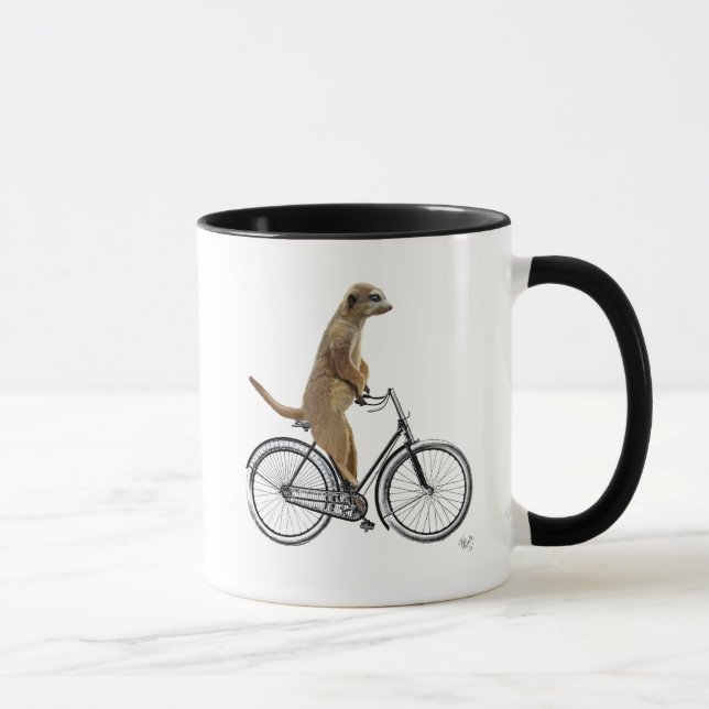 Meerkat on Bicycle Mug (Right)