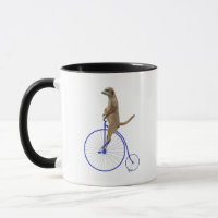 Meerkat On Blue Penny Farthing