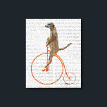 Meerkat on Orange Penny Farthing Canvas Print<br><div class="desc">Children's</div>