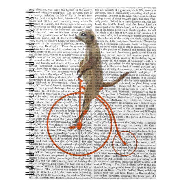 Meerkat on Orange Penny Farthing Spiral Notebook (Front)