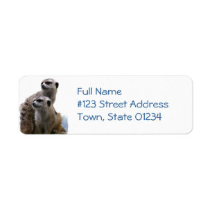 Meerkat Pair Return Address Label
