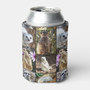 Meerkat Photo Collage, Can Cooler