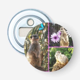 Meerkat Photo Collage, Magnetic Bottle Opener, Opener
