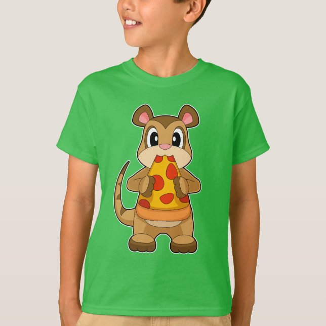 Meerkat Pizza T-Shirt (Front)
