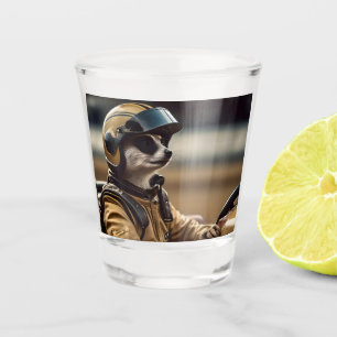Meerkat Professional Racing Car Driver, Shot Glass