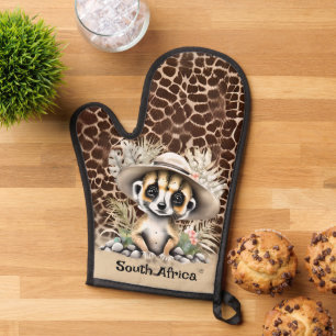Meerkat safari jungle zoo animal keepsake kitchen oven mitt