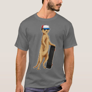 Meerkat Skater Skateboard Sports T-Shirt