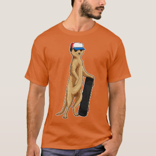 Meerkat Skater Skateboard Sports T-Shirt