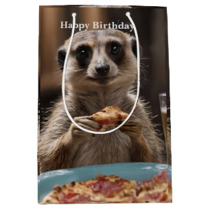 Meerkat Sneaky Lunchtime,  Medium Gift Bag