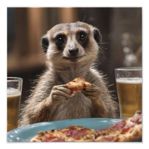 Meerkat Sneaky Lunchtime, Photo Print