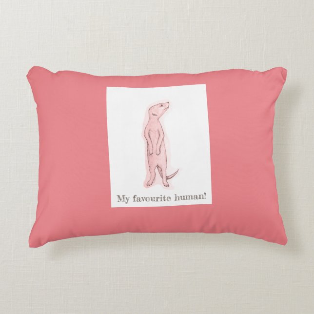 Meerkat Spirit Animal Adorable Original Art Decorative Cushion (Front)