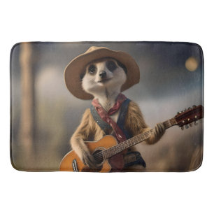 Meerkat Strumming A Country Lullaby, Bath Mat
