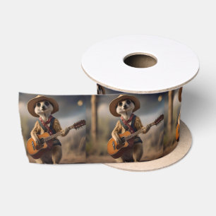 Meerkat Strumming A Country Lullaby, Satin Ribbon