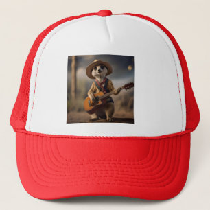 Meerkat Strumming A Country Lullaby,  Trucker Hat