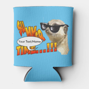 Meerkat Summer Cust. Text Can Cooler
