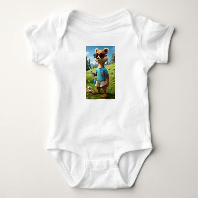 Meerkat Sunbathers: Find Your Perfect Tee!" Baby Bodysuit (Front)