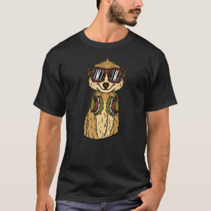 Meerkat Suricate Sunglasses Headphones Africa Wild T-Shirt