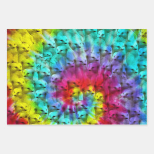 Meerkat Tie Dye, Gift Wrapping Sheets, Paper Sheet