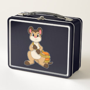 Meerkat with Bag Metal Lunch Box