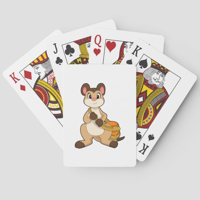 Meerkat with Bag Playing Cards (Back)