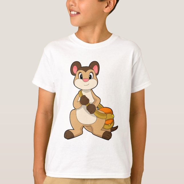 Meerkat with Bag T-Shirt (Front)