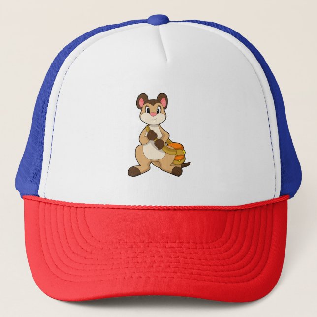 Meerkat with Bag Trucker Hat (Front)