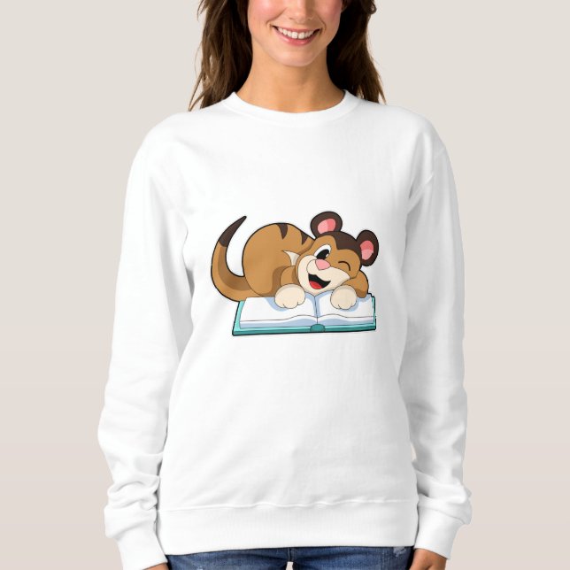 Meerkat with Book Sweatshirt (Front)