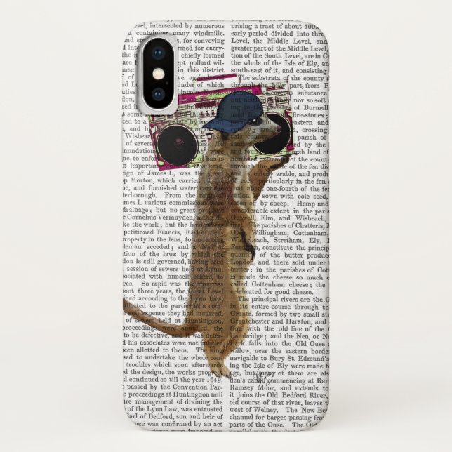 Meerkat with Boom Box Ghetto Blaster 2 Case-Mate iPhone Case (Back)