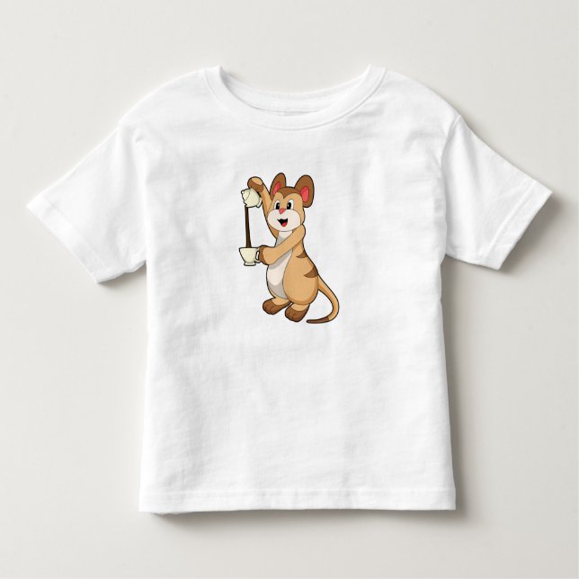 Meerkat with Coffee pot & Coffee.PNG Toddler T-Shirt (Front)