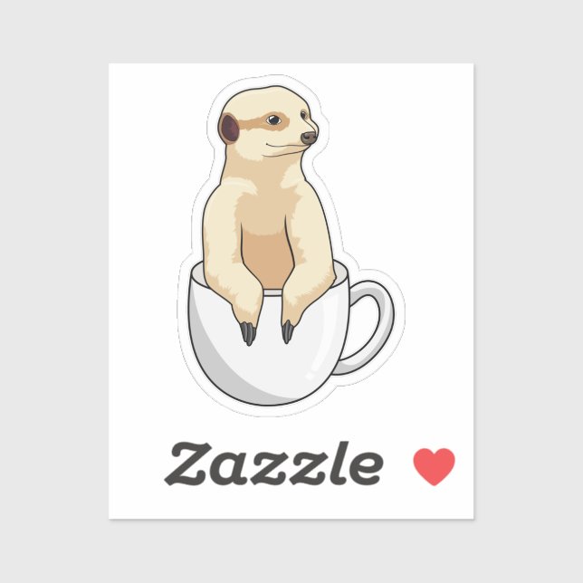 Meerkat with Cup of Coffee (Sheet)