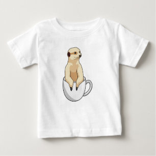 Meerkat with Cup of Coffee Baby T-Shirt