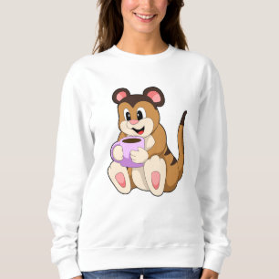 Meerkat with Cup of Coffee Sweatshirt