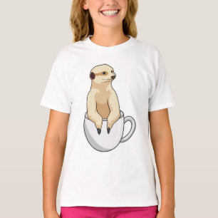 Meerkat with Cup of Coffee T-Shirt