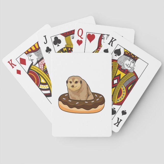 Meerkat with Donut Playing Cards (Back)